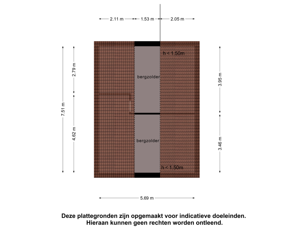 Bekijk plattegrond van Zolder van Vylainlaan 21