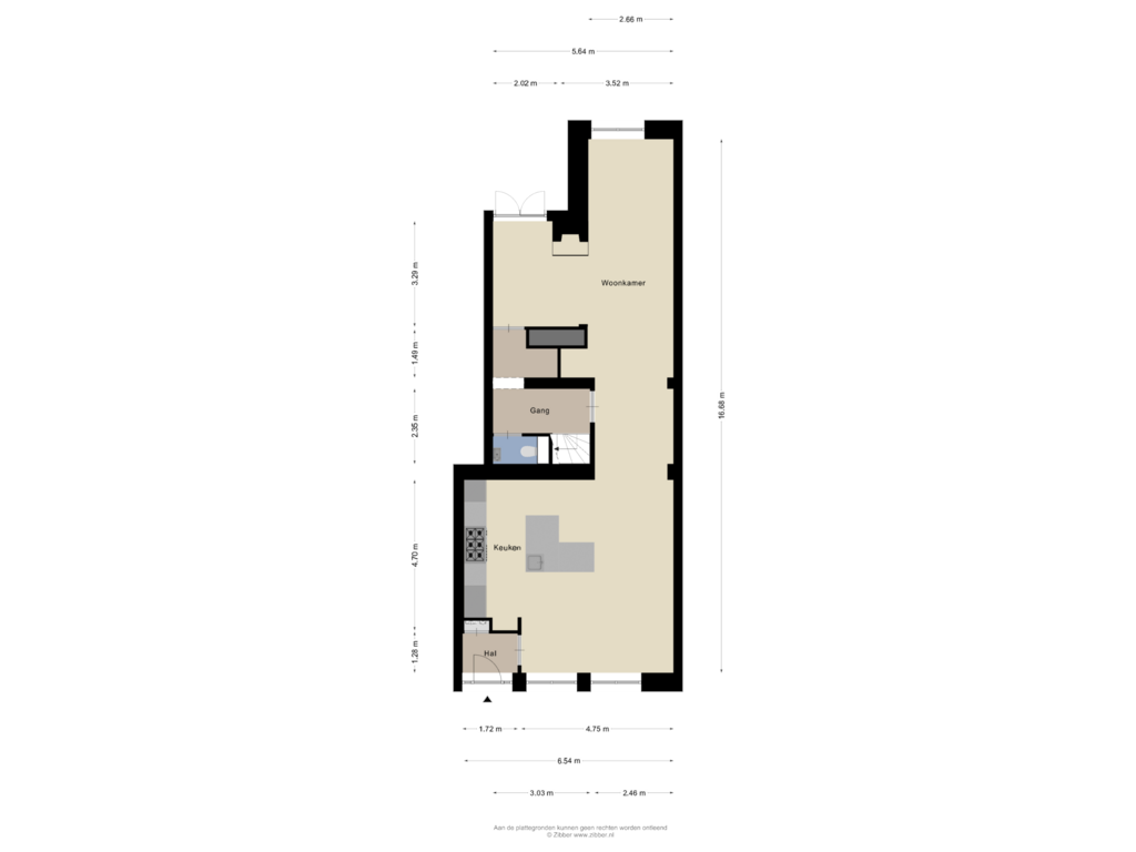 Bekijk plattegrond van Begane grond van Pauluslaan 128