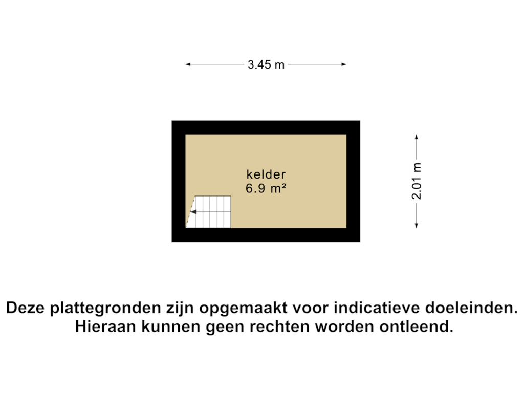 Bekijk plattegrond van Kelder van Provincialeweg 19