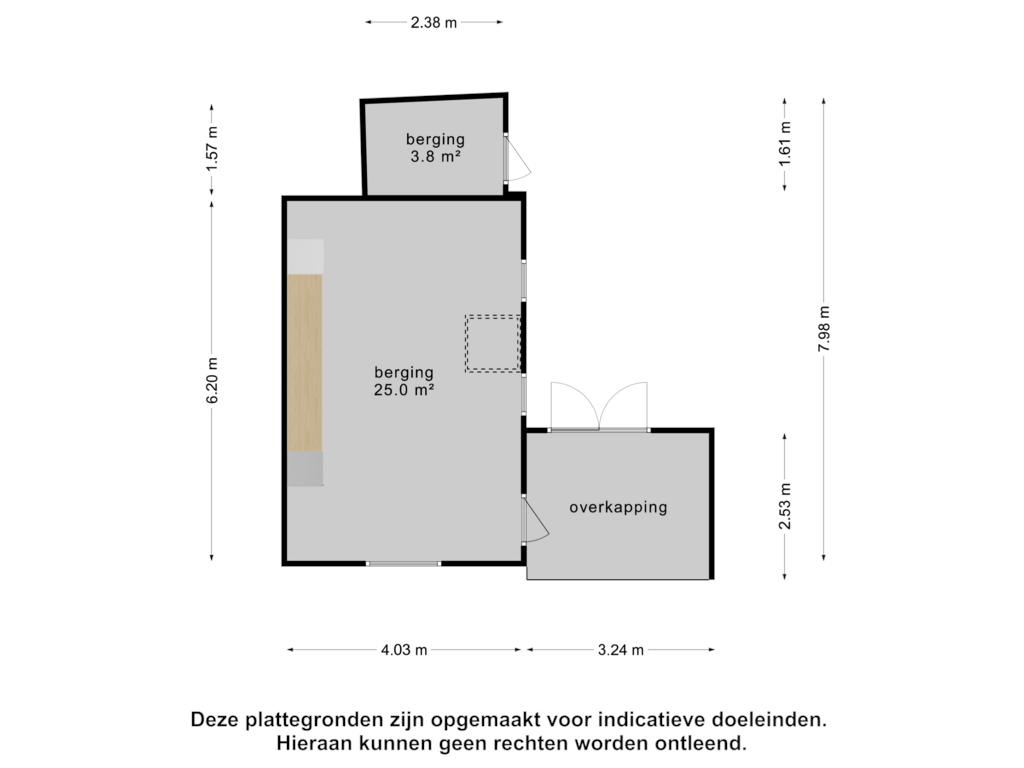 Bekijk plattegrond van Berging1 van Provincialeweg 19