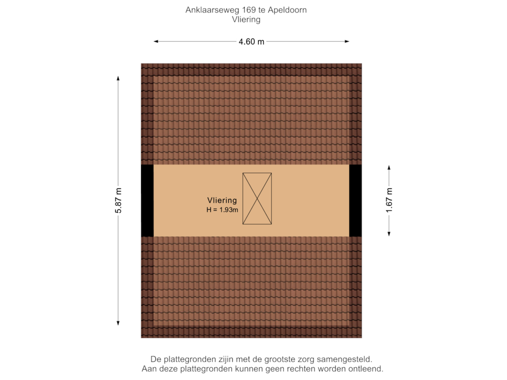 View floorplan of Vliering of Anklaarseweg 169