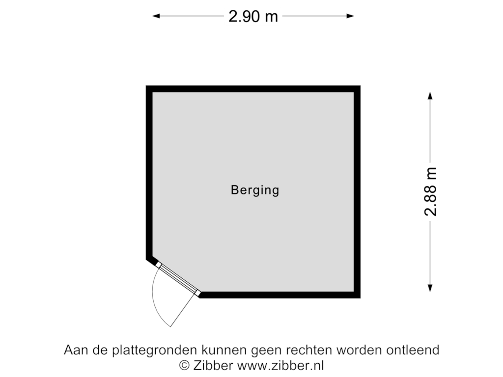 Bekijk plattegrond van Berging van Bergse Rechter Rottekade 150-J