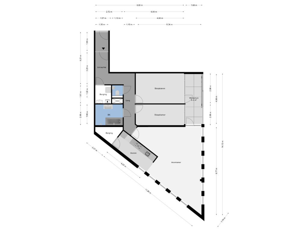 View floorplan of Begane Grond of Stationslaan 5-A1