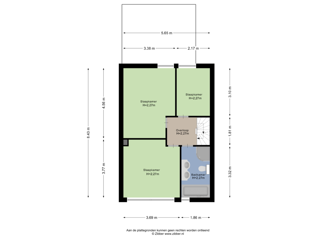 View floorplan of Eerste Verdieping of Schiedamseweg 63