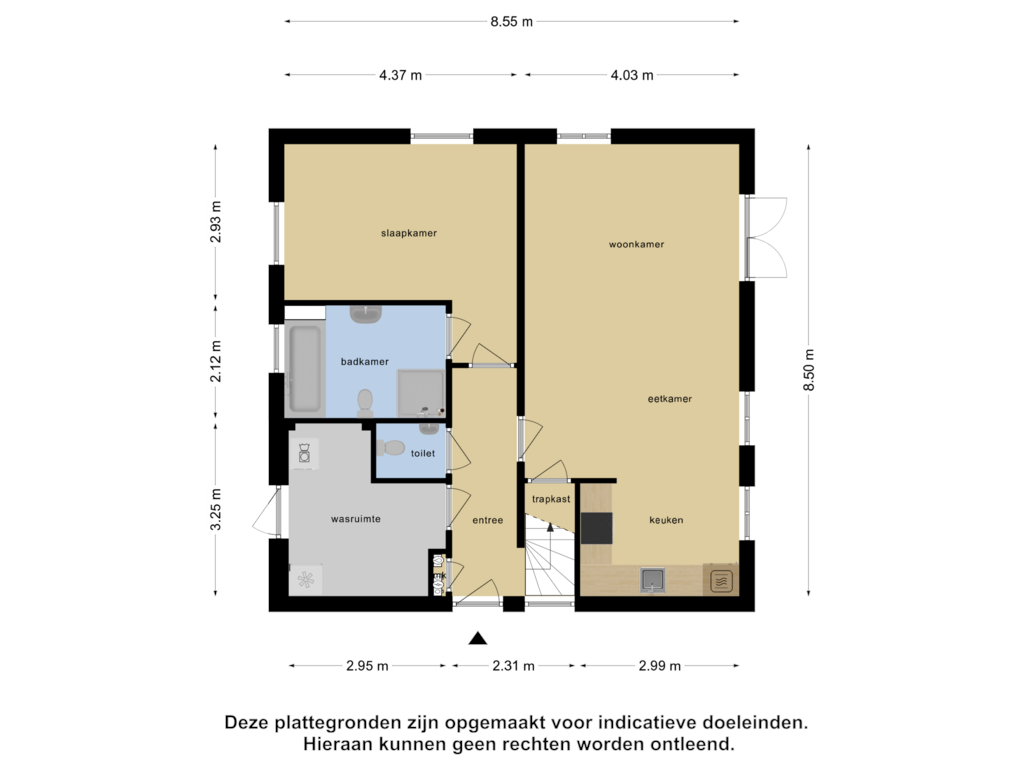 Bekijk plattegrond van Begane Grond van Gruun 13