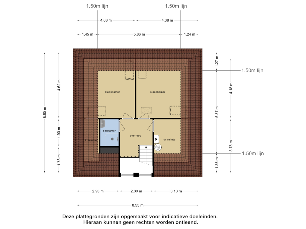 Bekijk plattegrond van Eerste Verdieping van Gruun 13