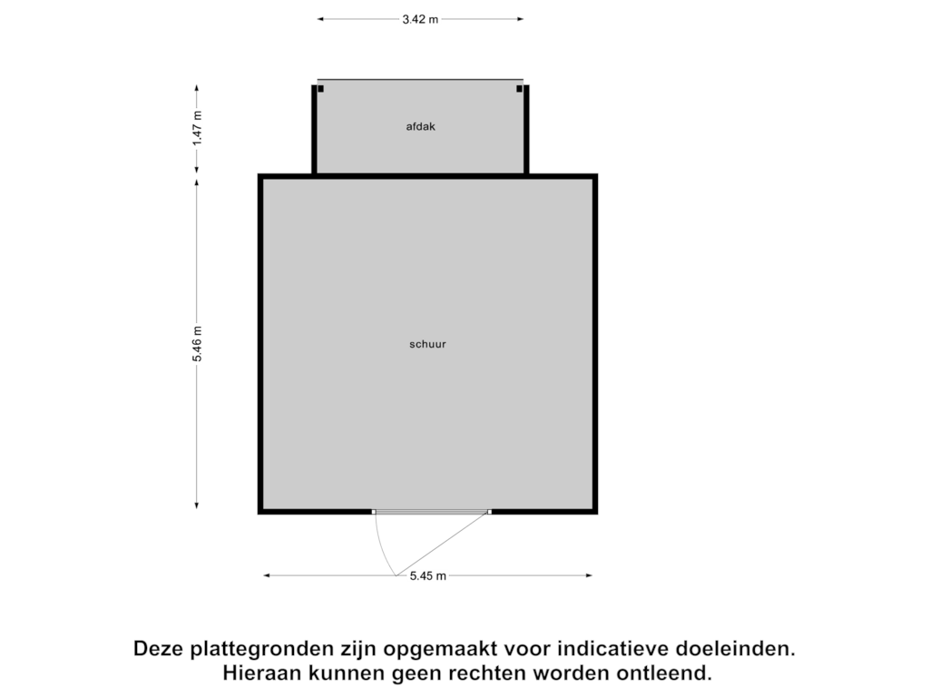 Bekijk plattegrond van Schuur van Oudelandsedijk 21-A