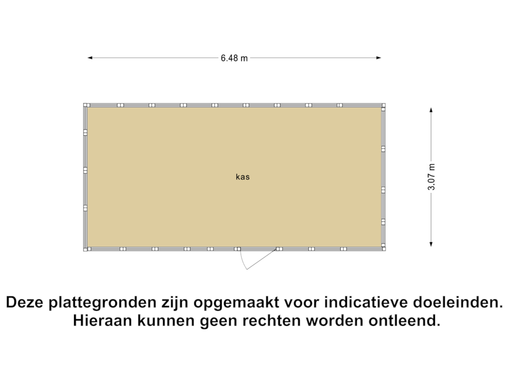 Bekijk plattegrond van Kas van Oudelandsedijk 21-A