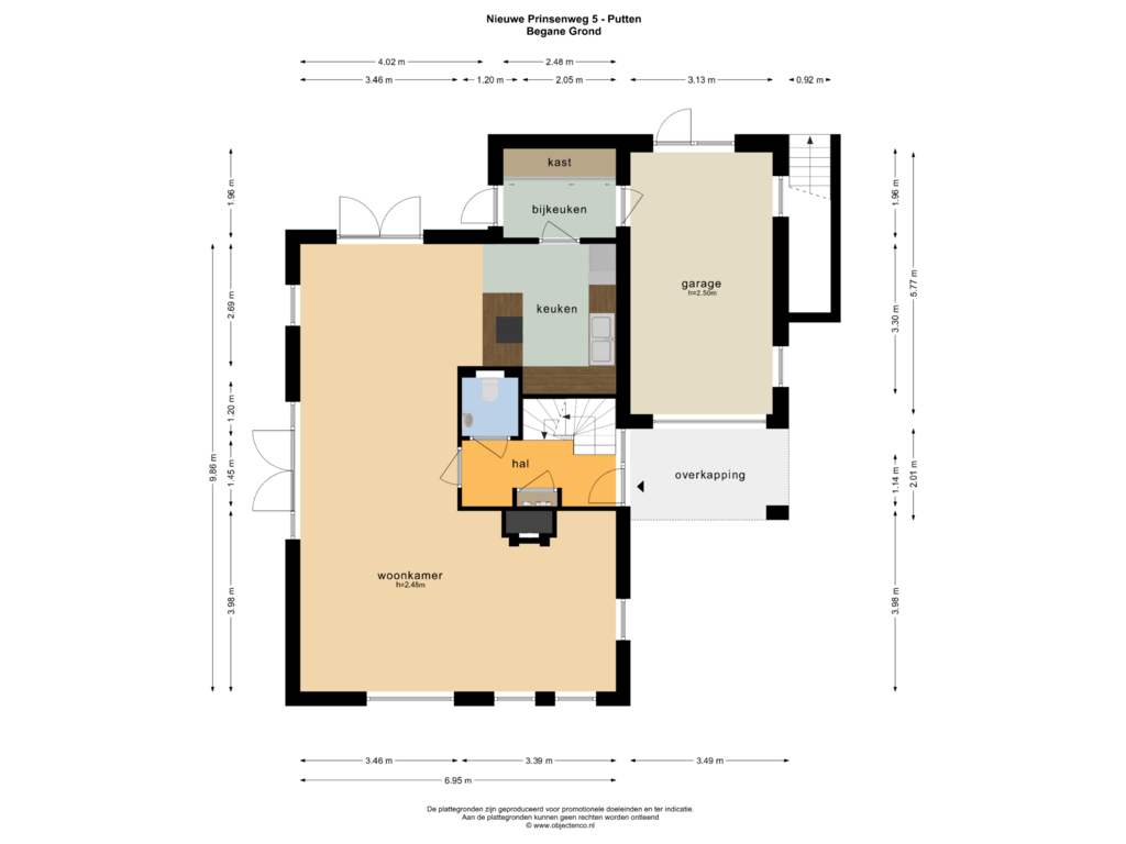 View floorplan of BEGANE GROND of Nieuwe Prinsenweg 5