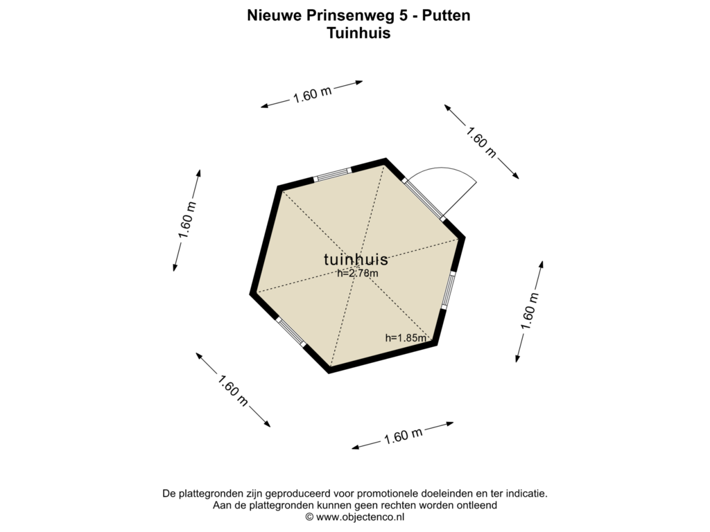 View floorplan of TUINHUIS of Nieuwe Prinsenweg 5