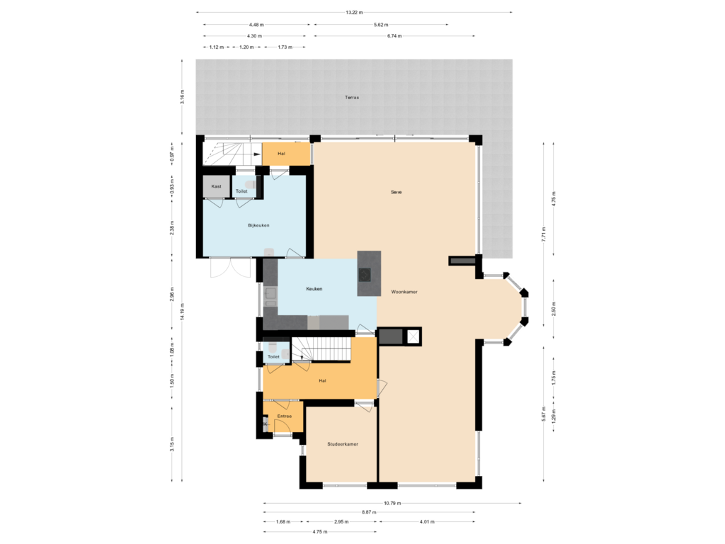 Bekijk plattegrond van Begane grond van Voorstraat 7