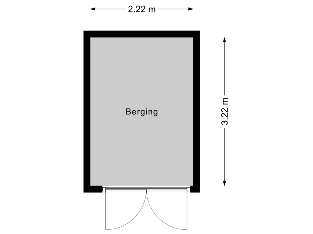 Bekijk plattegrond van Berging van Voorstraat 7