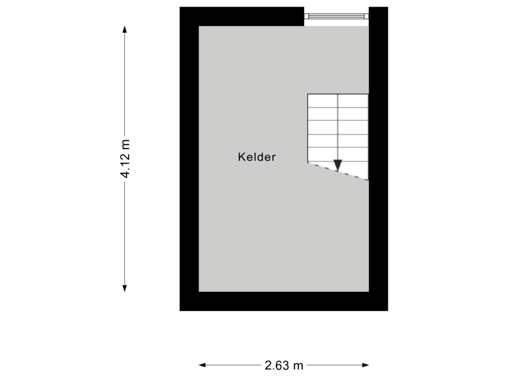 View floorplan of Kelder of Vijgendam 35