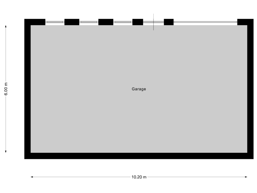 View floorplan of Garage of Vijgendam 35