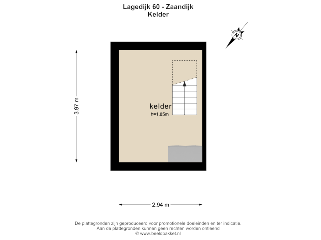 Bekijk plattegrond van KELDER van Lagedijk 60