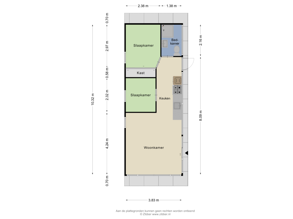 View floorplan of Begane grond of Varelseweg 211