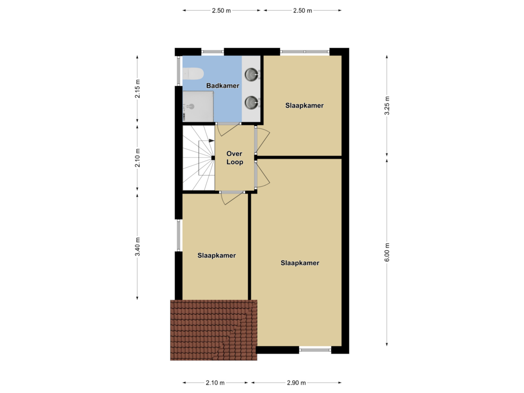 Bekijk plattegrond van 1e Verdieping van Willem Alexanderstraat 23