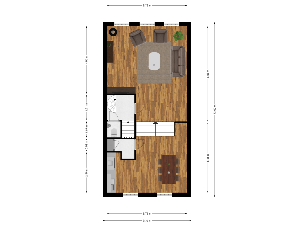 Bekijk plattegrond van 1e VD 12 van Hoogstraat 10