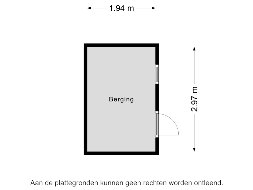 Bekijk plattegrond van Berging van van Randwijkhof 5