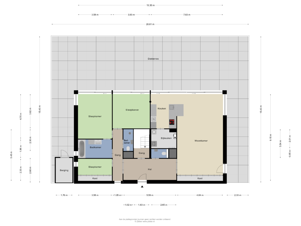 View floorplan of Appartement verdieping of Plein 1992 40-H