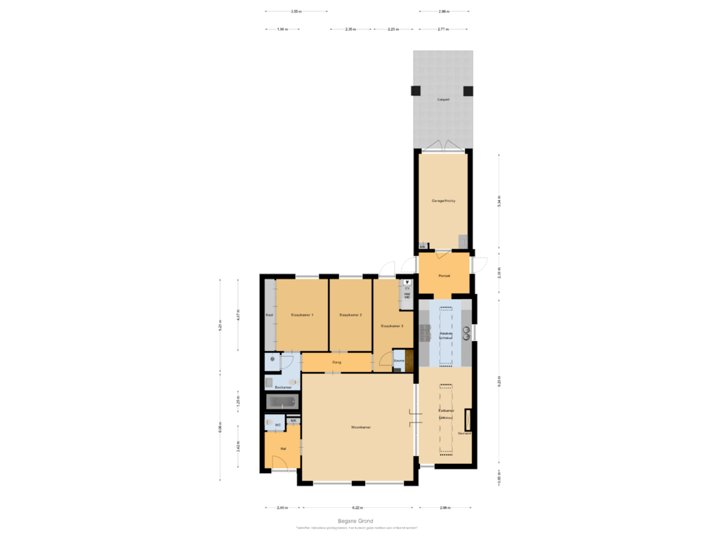 Bekijk plattegrond van Begane Grond van Alberdingk Thijmlaan 3