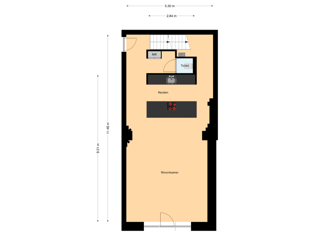 View floorplan of Begane Grond of Oude Kerkstraat