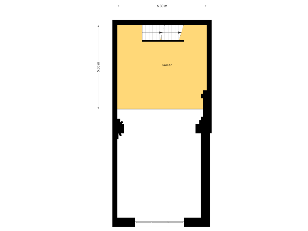 View floorplan of 2e Verdieping of Oude Kerkstraat