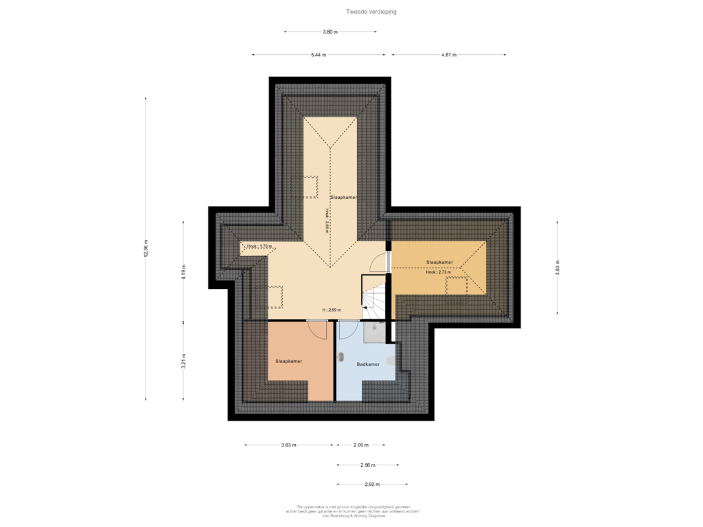 View floorplan of Tweede verdieping of Rijksstraatweg 109