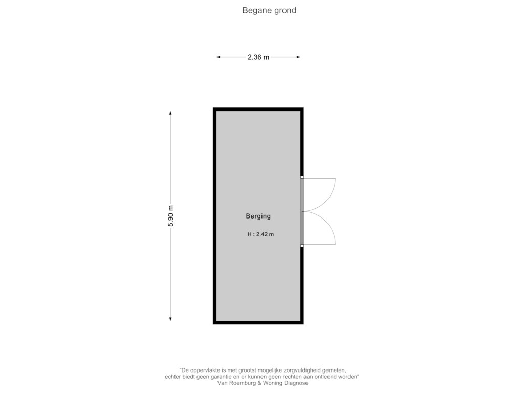 View floorplan of Berging of Rijksstraatweg 109