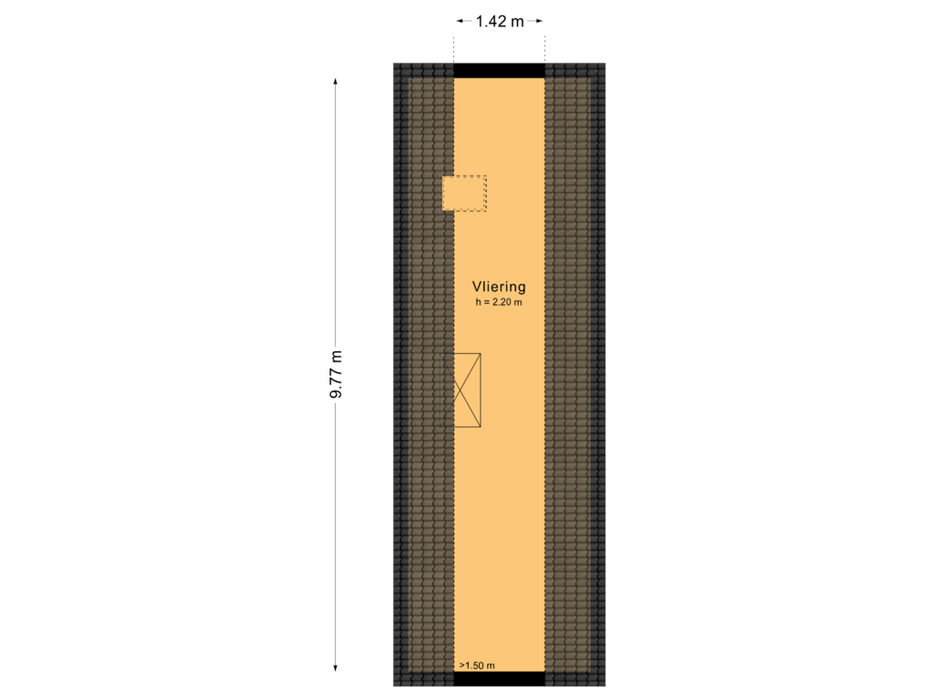 View floorplan of Tweede verdieping of Moerbeek 11