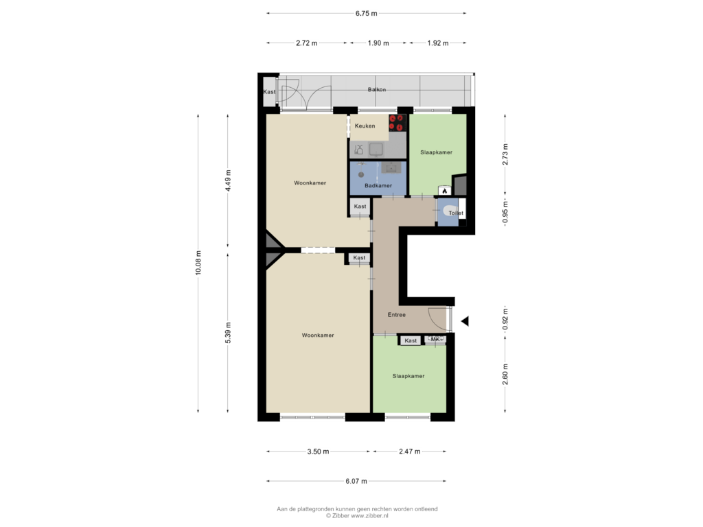 Bekijk plattegrond van Appartement van Churchill-laan 98-1