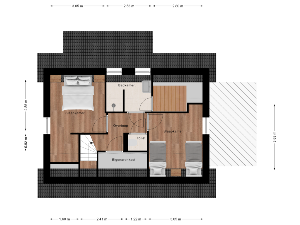 Bekijk plattegrond van 1e Verdieping van Zeedijk 24-301