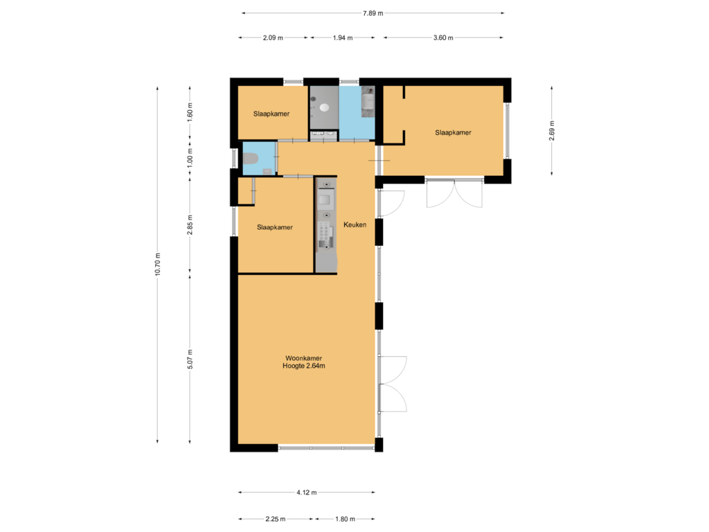 View floorplan of Begane grond of Nieuw-Loosdrechtsedijk 217-C072