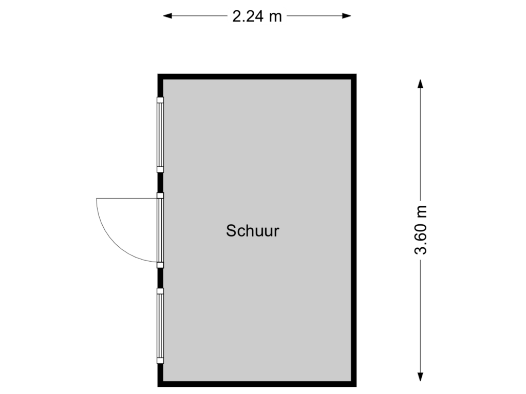 View floorplan of Berging of Nieuw-Loosdrechtsedijk 217-C072