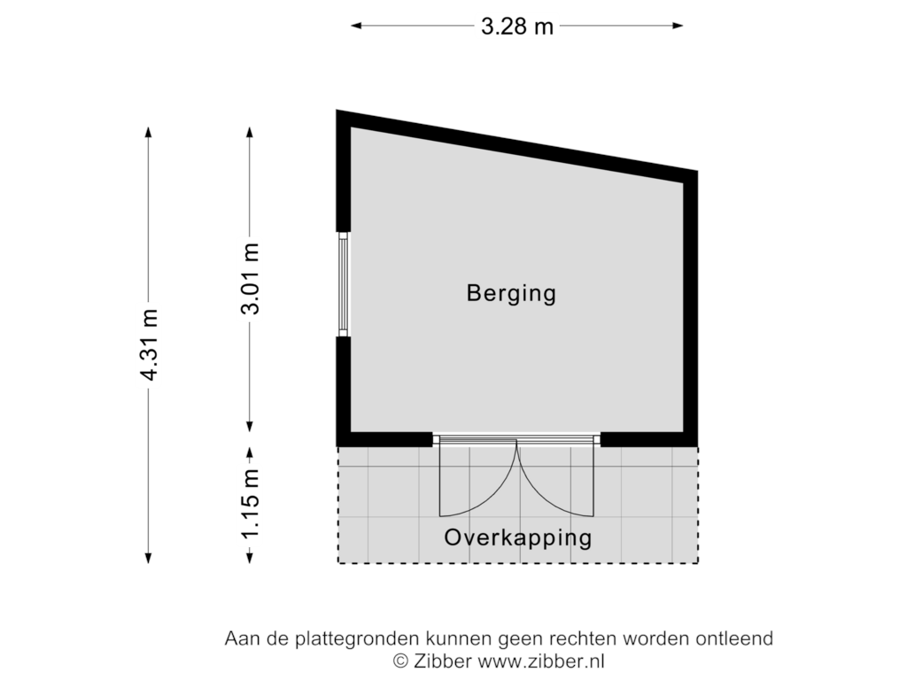 Bekijk plattegrond van Berging van Boschweg 73