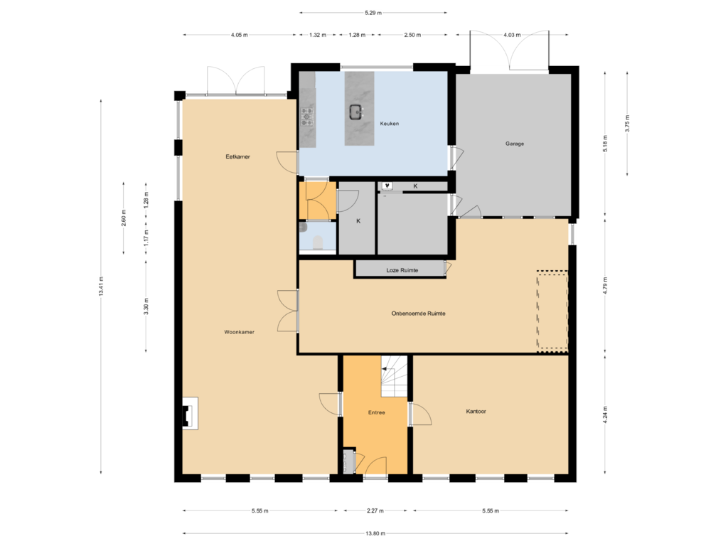 Bekijk plattegrond van Begane grond van Voorhaven 25