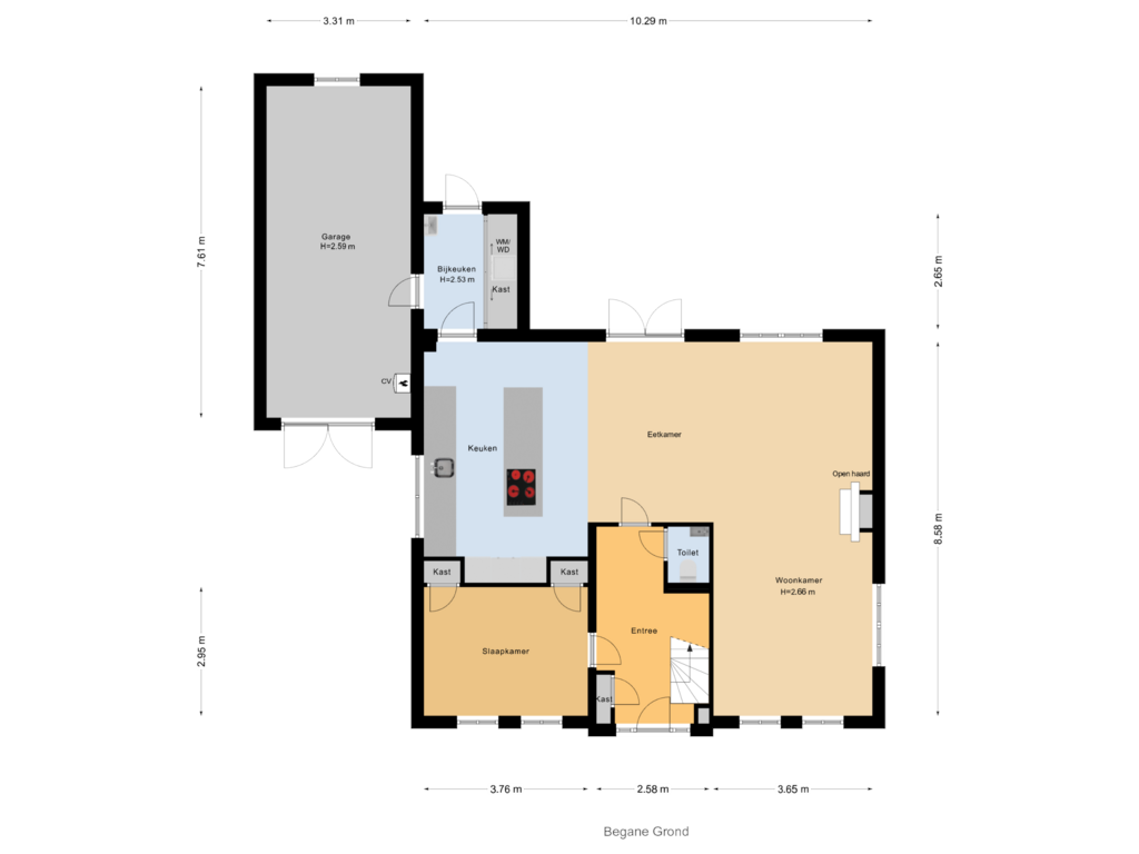 Bekijk plattegrond van Begane Grond van Tuinfluiter 22