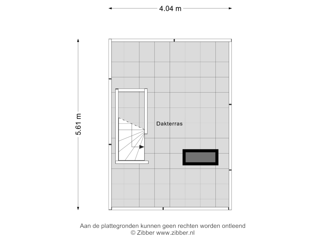 Bekijk plattegrond van Dakterras van Drie Turkenlaan