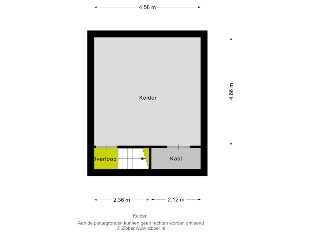 Bekijk plattegrond van Kelder van Kamperfoelieweg 8