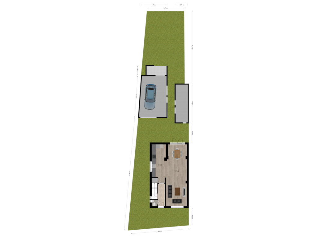 View floorplan of Situatie of Steendalerstraat 77