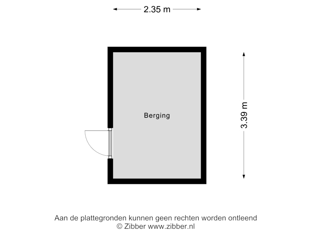 View floorplan of Berging of Blauwverversregel 15