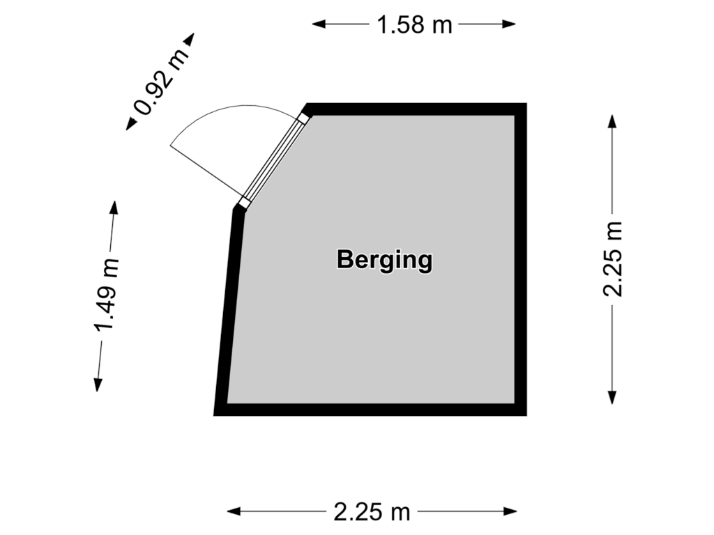 Bekijk plattegrond van Berging van Raadhuisstraat 43