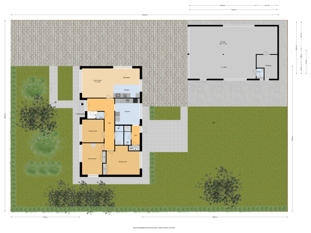 View floorplan of Situatie of Knibbelweg 20