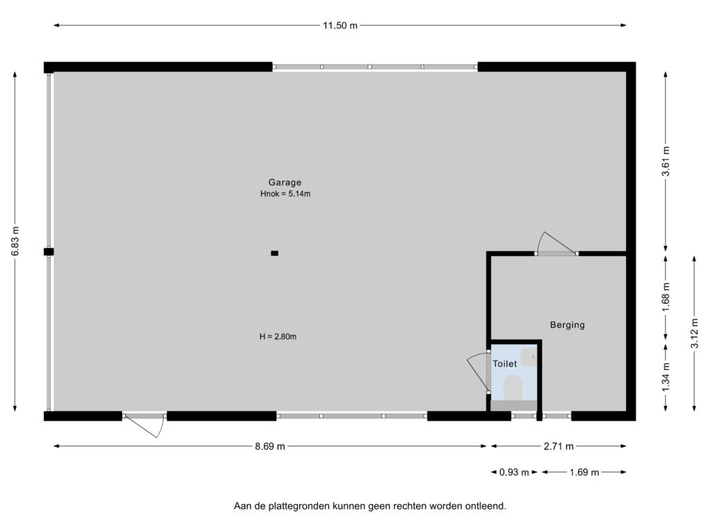 View floorplan of Garage- Begane Grond of Knibbelweg 20