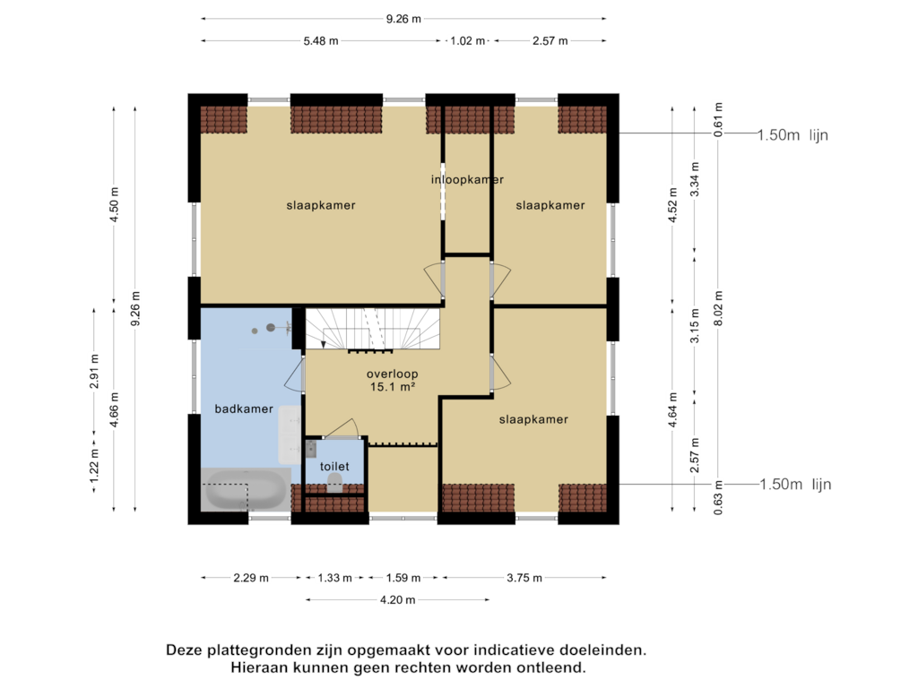 Bekijk plattegrond van 1e verdieping van Eikenhof 9-A