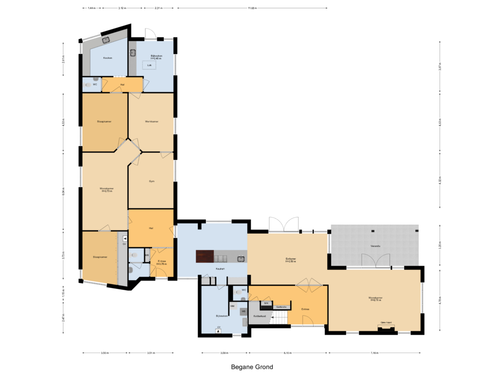 Bekijk plattegrond van Begane Grond van Joppelaan 82-A