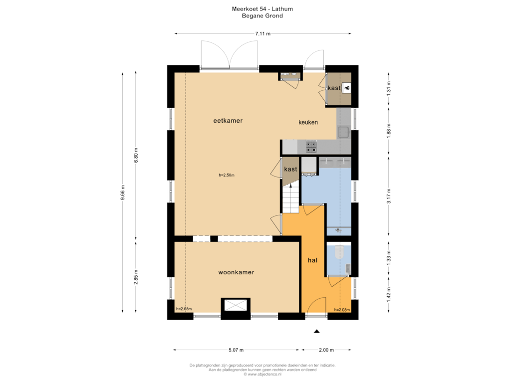 Bekijk plattegrond van BEGANE GROND van Meerkoet 54