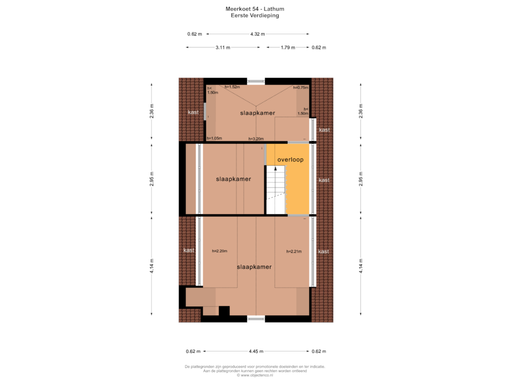 Bekijk plattegrond van EERSTE VERDIEPING van Meerkoet 54