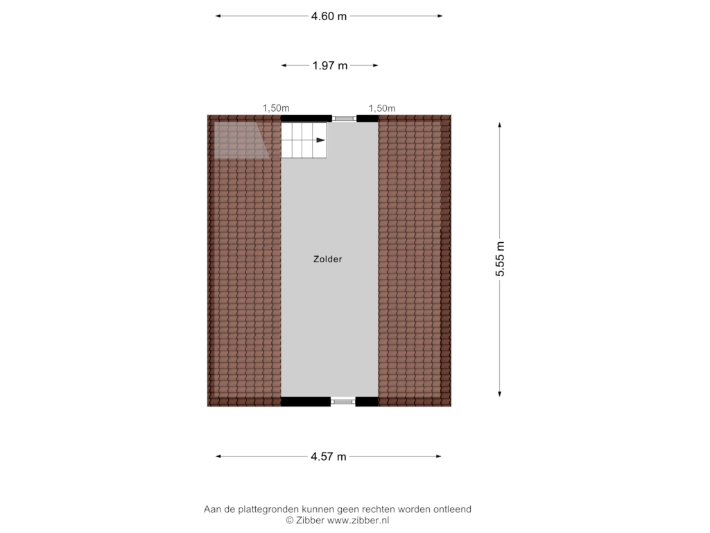 View floorplan of Zolder of Spuidijk 4