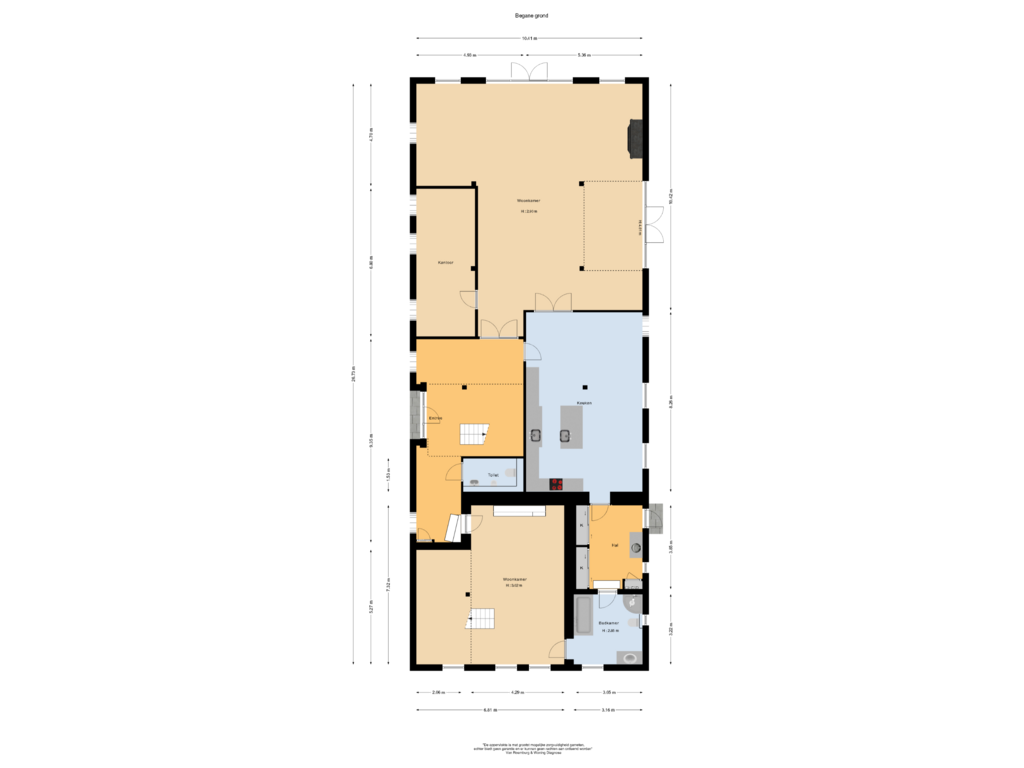 View floorplan of Begane grond of Graafdijk-west 16